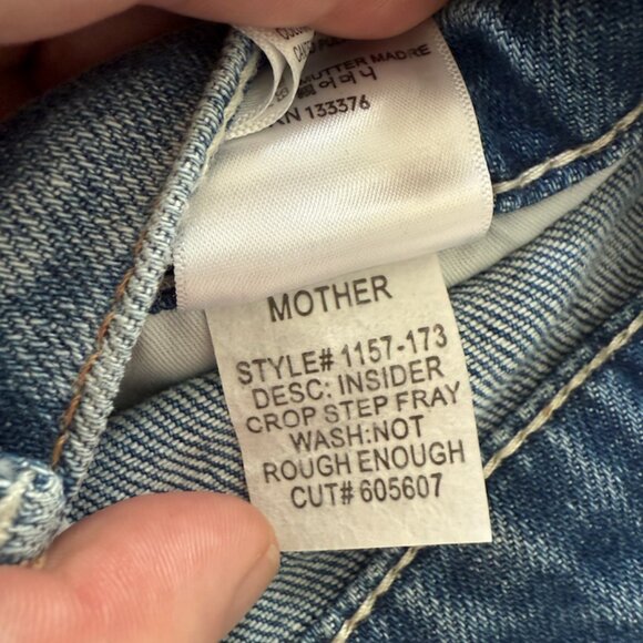 Mother Insider Step Crop Fray - 29 - 24" inseam - Picture 5 of 7
